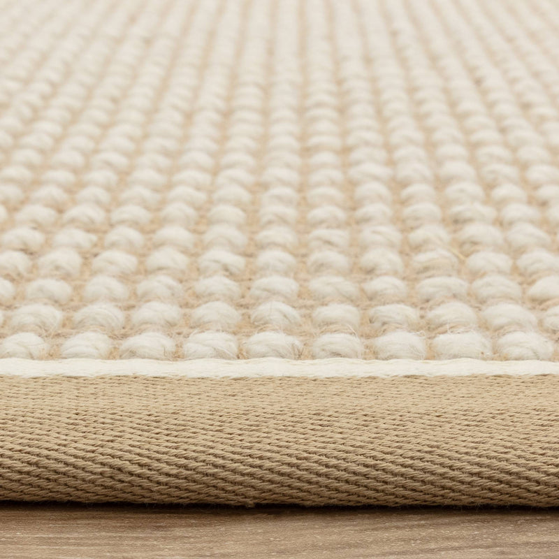 Atmacha Home & Living Rug Korra Loop Linen Cream - Beige/Natural - Flatweave Rug