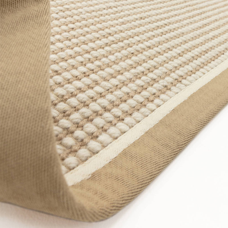 Atmacha Home & Living Rug Korra Loop Linen Cream - Beige/Natural - Flatweave Rug