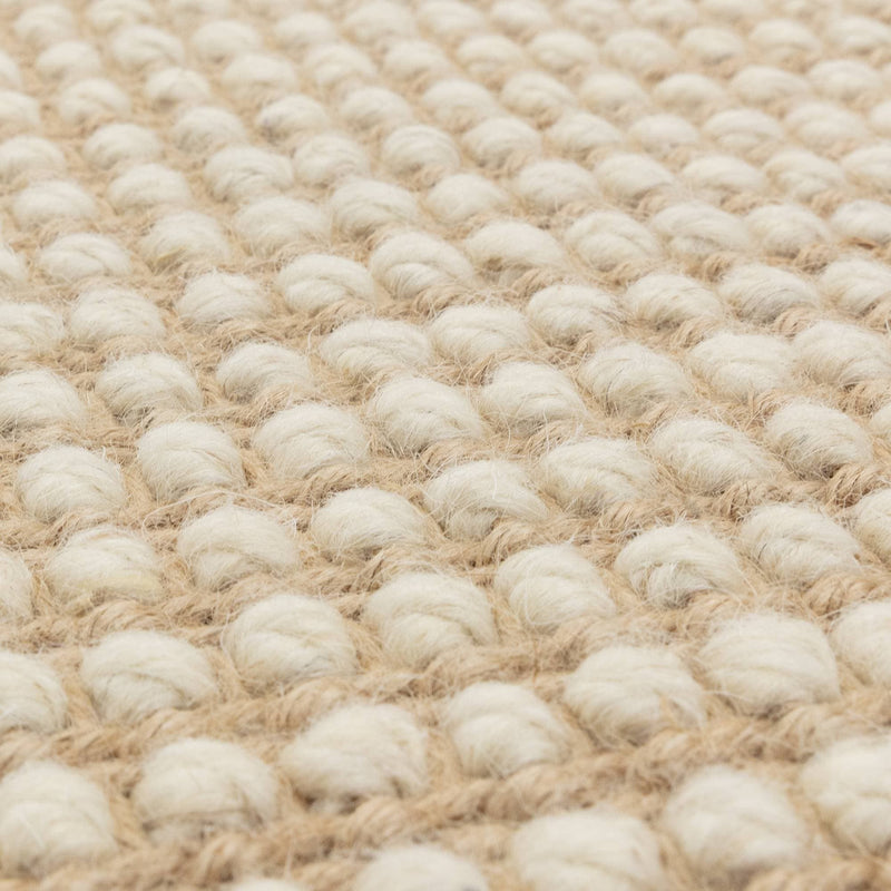 Atmacha Home & Living Rug Korra Loop Linen Cream - Beige/Natural - Flatweave Rug