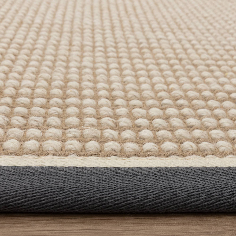 Atmacha Home & Living Rug Korra Loop Slate Cream - Beige/Natural - Flatweave Rug