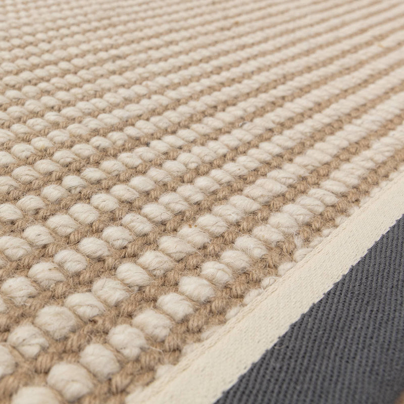 Atmacha Home & Living Rug Korra Loop Slate Cream - Beige/Natural - Flatweave Rug