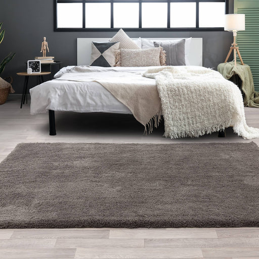 Atmacha Home & Living Rug Lulu Charcoal - Grey/Silver - Shaggy Rug