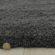 Atmacha Home & Living Rug Lulu Charcoal - Grey/Silver - Shaggy Rug