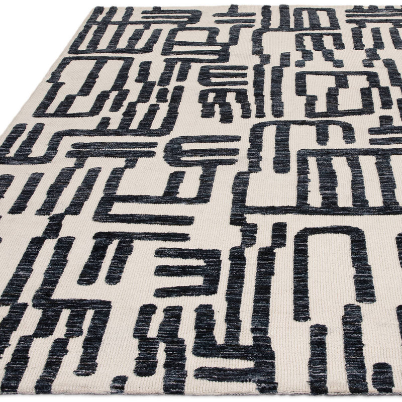 Atmacha Home & Living Rug Mason Script - Blue - Modern Rug