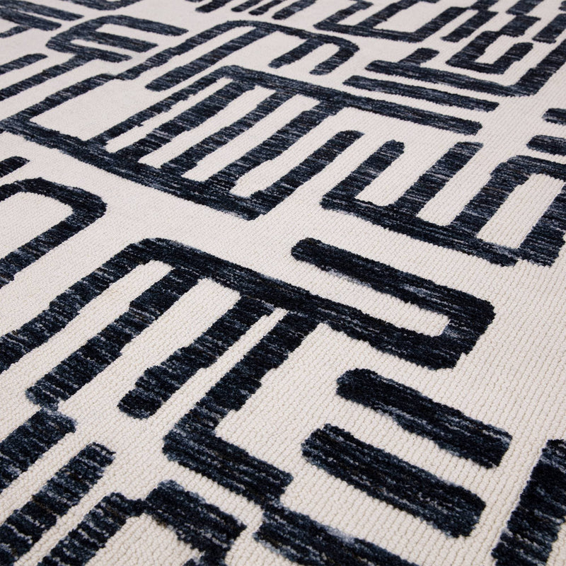 Atmacha Home & Living Rug Mason Script - Blue - Modern Rug