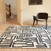 Atmacha Home & Living Rug Mason Script - Blue - Modern Rug
