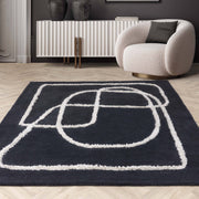 Atmacha Home & Living Rug Matrix Infinity Charcoal - Black - Modern Rug