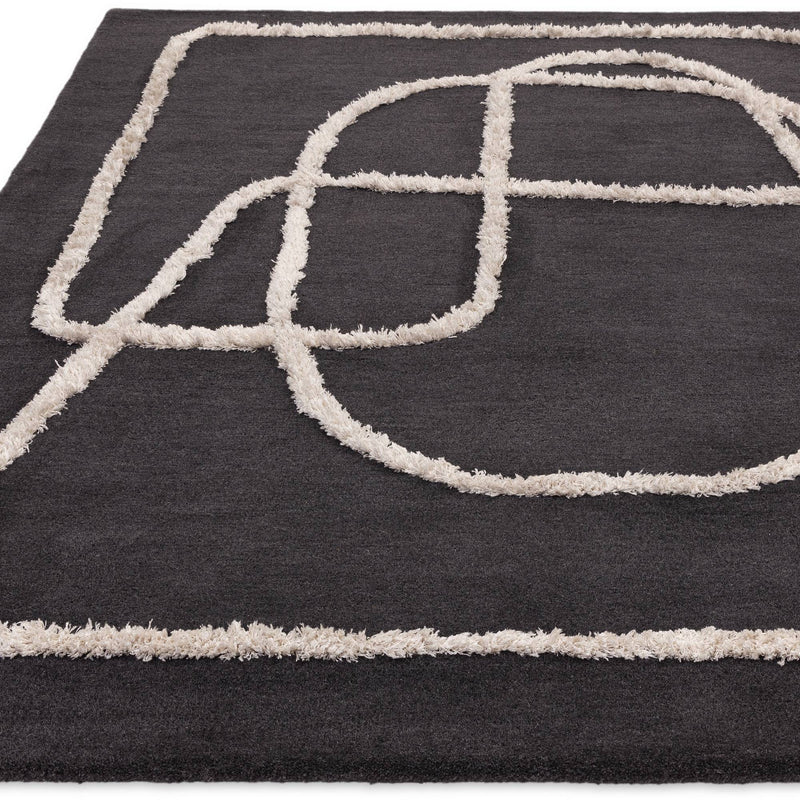 Atmacha Home & Living Rug Matrix Infinity Charcoal - Black - Modern Rug