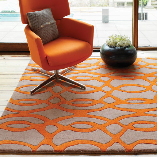 Atmacha Home & Living Rug Matrix MAX37 Wire Orange - Multi - Modern Rug