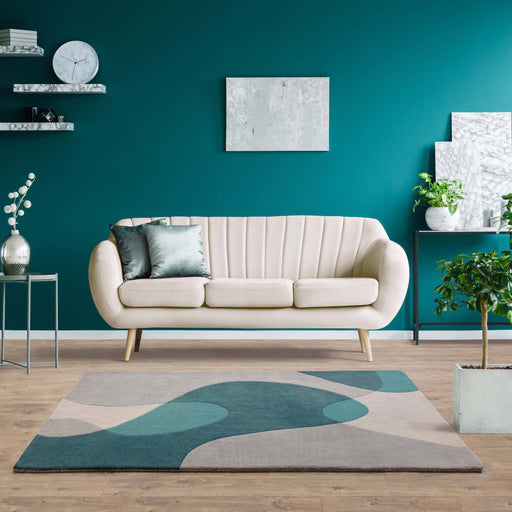Atmacha Home & Living Rug Matrix MAX57 Arc Teal - Multi - Modern Rug