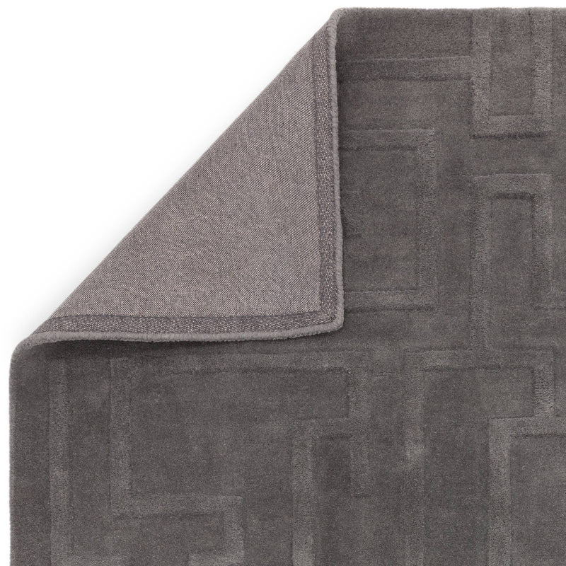 Atmacha Home & Living Rug Maze Charcoal - Grey/Silver - Plain Rug
