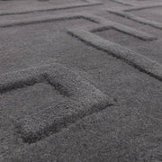 Atmacha Home & Living Rug Maze Charcoal - Grey/Silver - Plain Rug