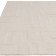 Atmacha Home & Living Rug Maze Cream - Cream/White - Plain Rug