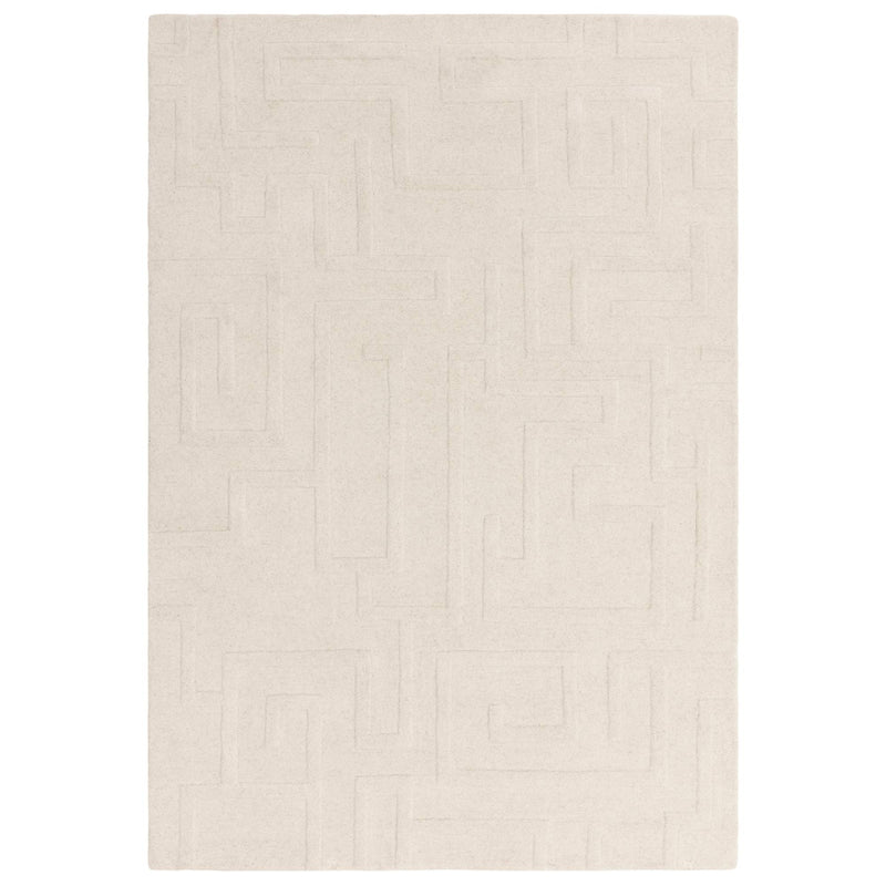 Atmacha Home & Living Rug Maze Cream - Cream/White - Plain Rug