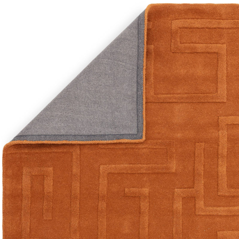 Atmacha Home & Living Rug Maze Rust - Orange - Plain Rug