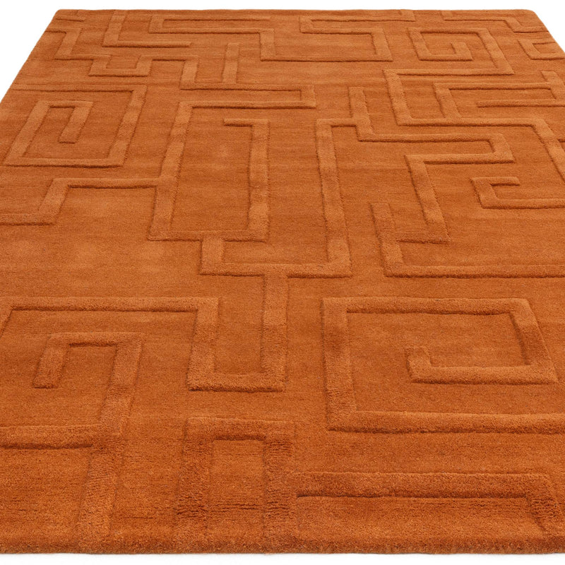 Atmacha Home & Living Rug Maze Rust - Orange - Plain Rug