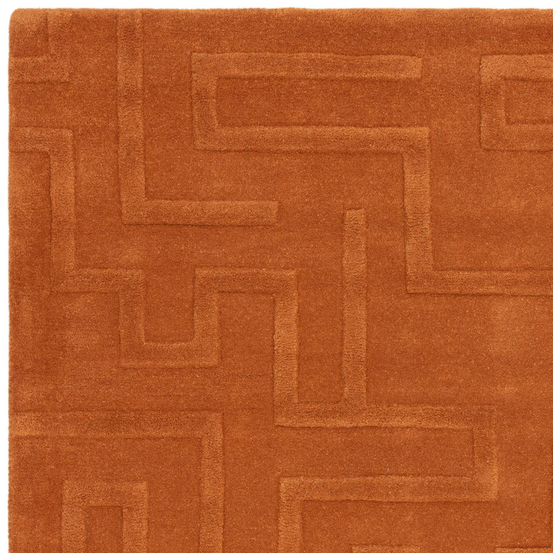 Atmacha Home & Living Rug Maze Rust - Orange - Plain Rug