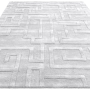 Atmacha Home & Living Rug Maze Silver - Grey/Silver - Plain Rug