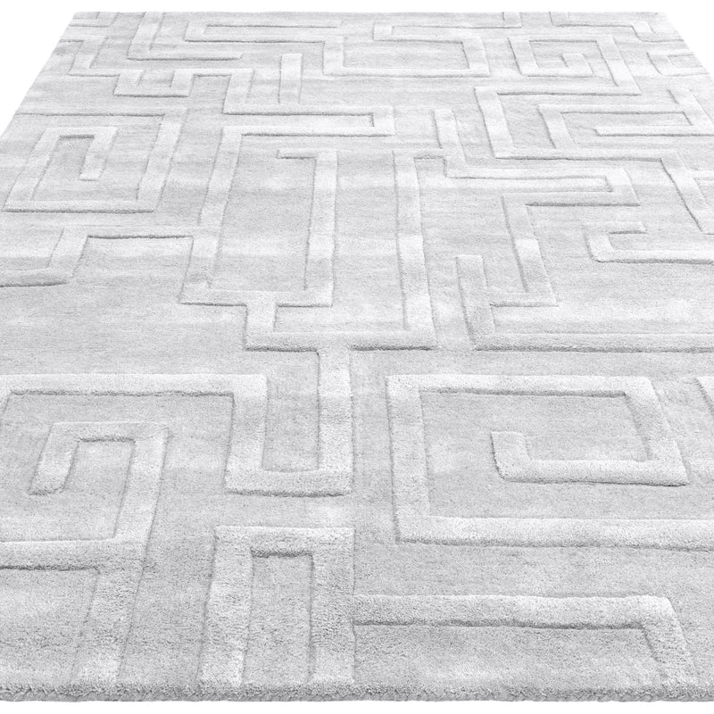 Atmacha Home & Living Rug Maze Silver - Grey/Silver - Plain Rug