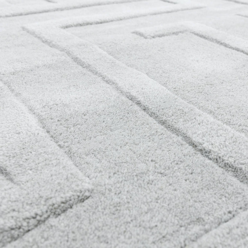 Atmacha Home & Living Rug Maze Silver - Grey/Silver - Plain Rug