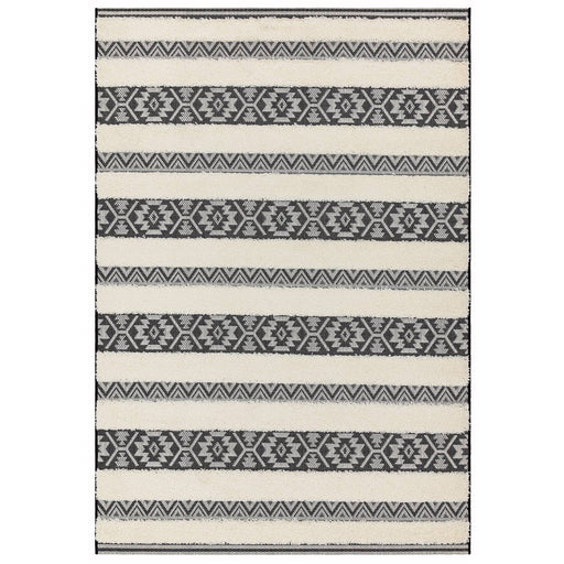 Atmacha Home & Living Rug Monty MN03 Black/Cream Stripe - Monochrome - Modern Rug