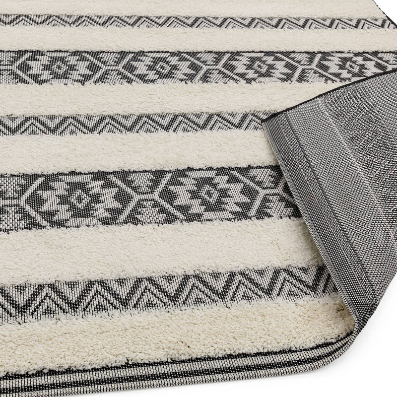 Atmacha Home & Living Rug Monty MN03 Black/Cream Stripe - Monochrome - Modern Rug