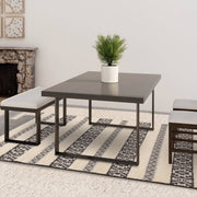 Atmacha Home & Living Rug Monty MN03 Black/Cream Stripe - Monochrome - Modern Rug