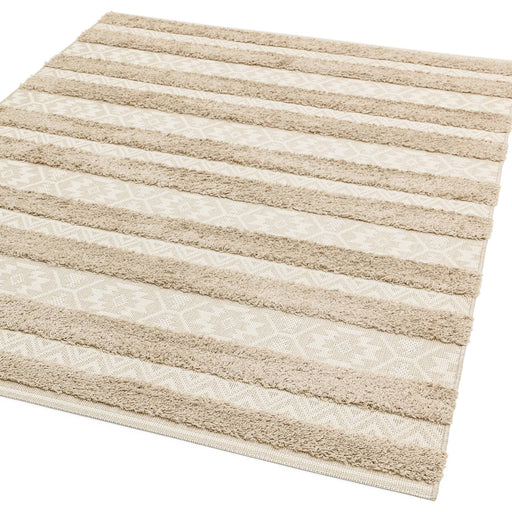 Atmacha Home & Living Rug Monty MN04 Natural/Cream Stripe - Beige/Natural - Modern Rug