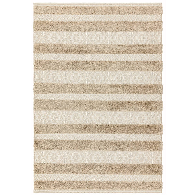 Atmacha Home & Living Rug Monty MN04 Natural/Cream Stripe - Beige/Natural - Modern Rug