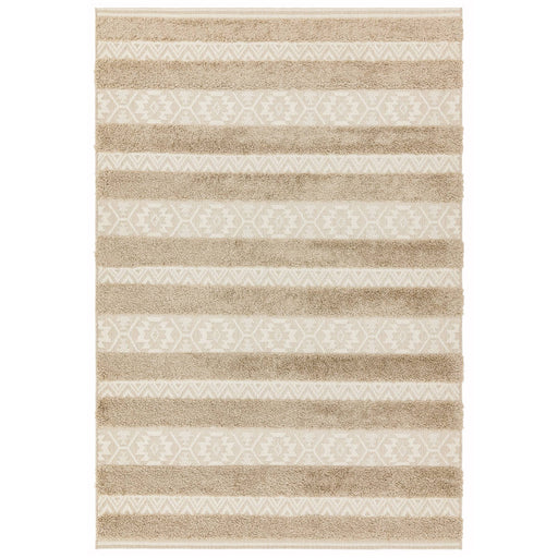 Atmacha Home & Living Rug Monty MN04 Natural/Cream Stripe - Beige/Natural - Modern Rug