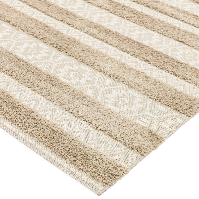 Atmacha Home & Living Rug Monty MN04 Natural/Cream Stripe - Beige/Natural - Modern Rug