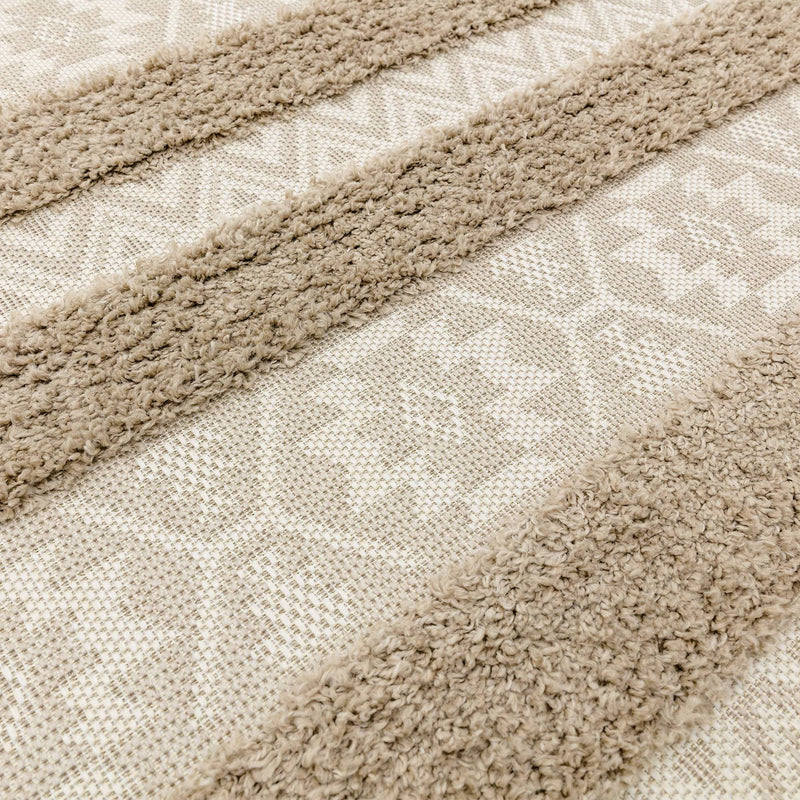 Atmacha Home & Living Rug Monty MN04 Natural/Cream Stripe - Beige/Natural - Modern Rug