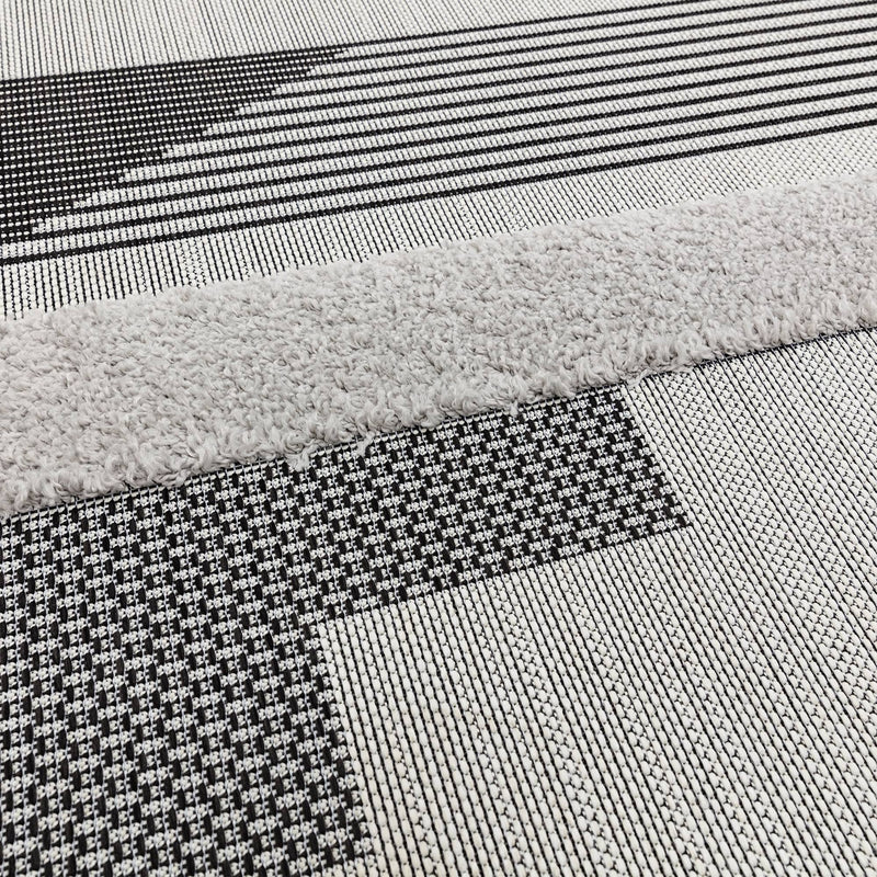 Atmacha Home & Living Rug Monty MN05 Black/Grey Geometric - Modern Rug