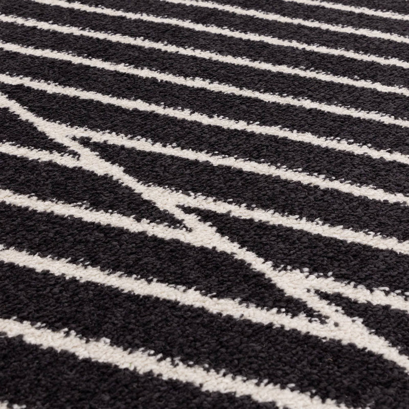 Atmacha Home & Living Rug Muse Black Linear MU10 - Monochrome - Modern Rug