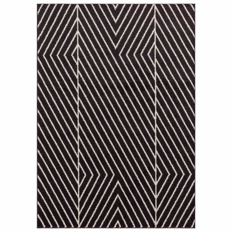 Atmacha Home & Living Rug Muse Black Linear MU10 - Monochrome - Modern Rug