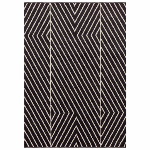 Atmacha Home & Living Rug Muse Black Linear MU10 - Monochrome - Modern Rug