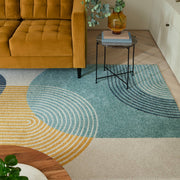 Atmacha Home & Living Rug Muse Blue Retro MU15 - Modern Rug