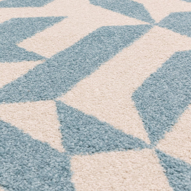 Atmacha Home & Living Rug Muse Blue Shapes MU03 - Modern Rug