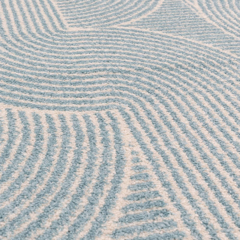 Atmacha Home & Living Rug Muse Blue Swirl MU02 - Modern Rug