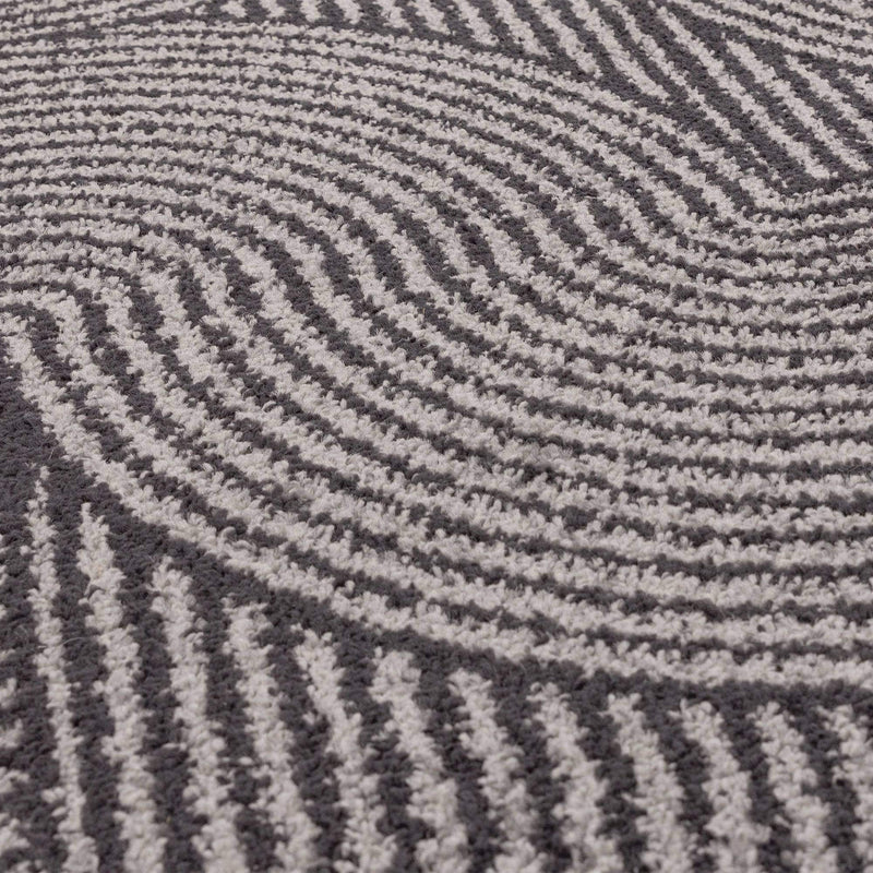 Atmacha Home & Living Rug Muse Charcoal Swirl MU01 - Monochrome - Modern Rug