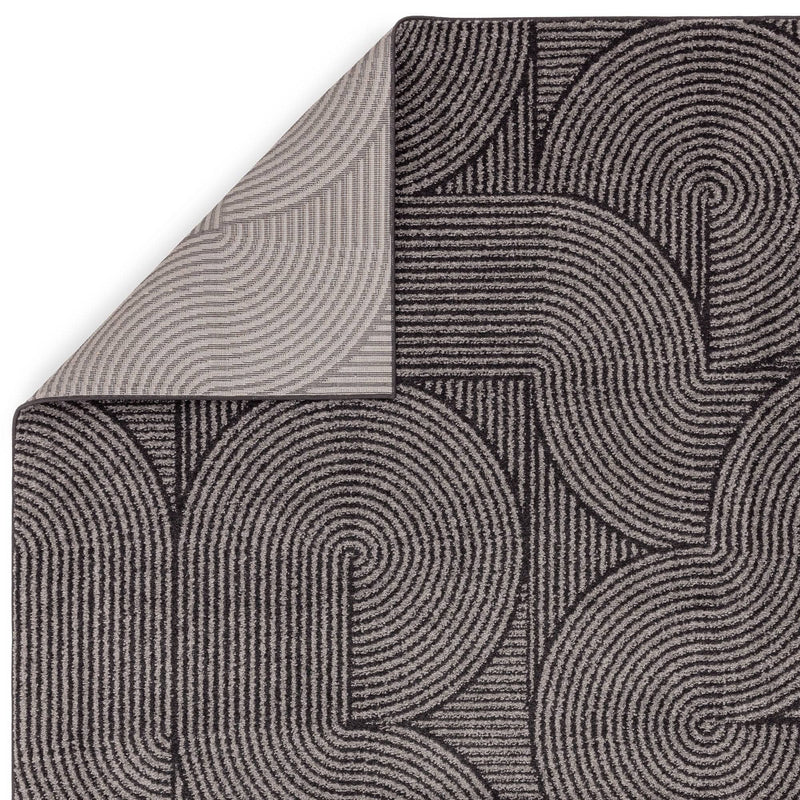 Atmacha Home & Living Rug Muse Charcoal Swirl MU01 - Monochrome - Modern Rug