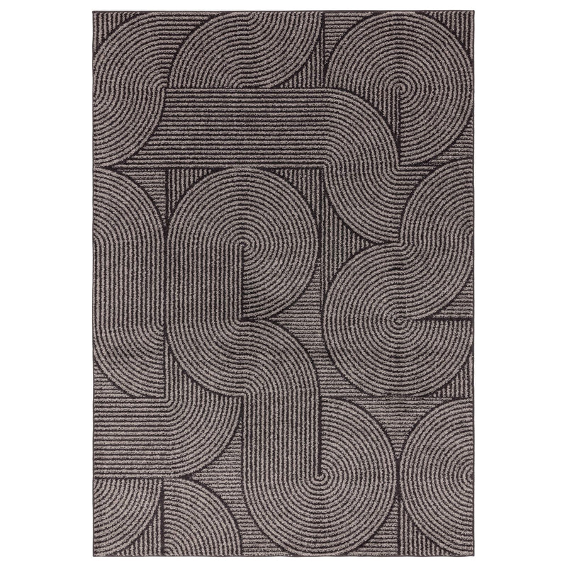 Atmacha Home & Living Rug Muse Charcoal Swirl MU01 - Monochrome - Modern Rug
