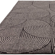 Atmacha Home & Living Rug Muse Charcoal Swirl MU01 - Monochrome - Modern Rug