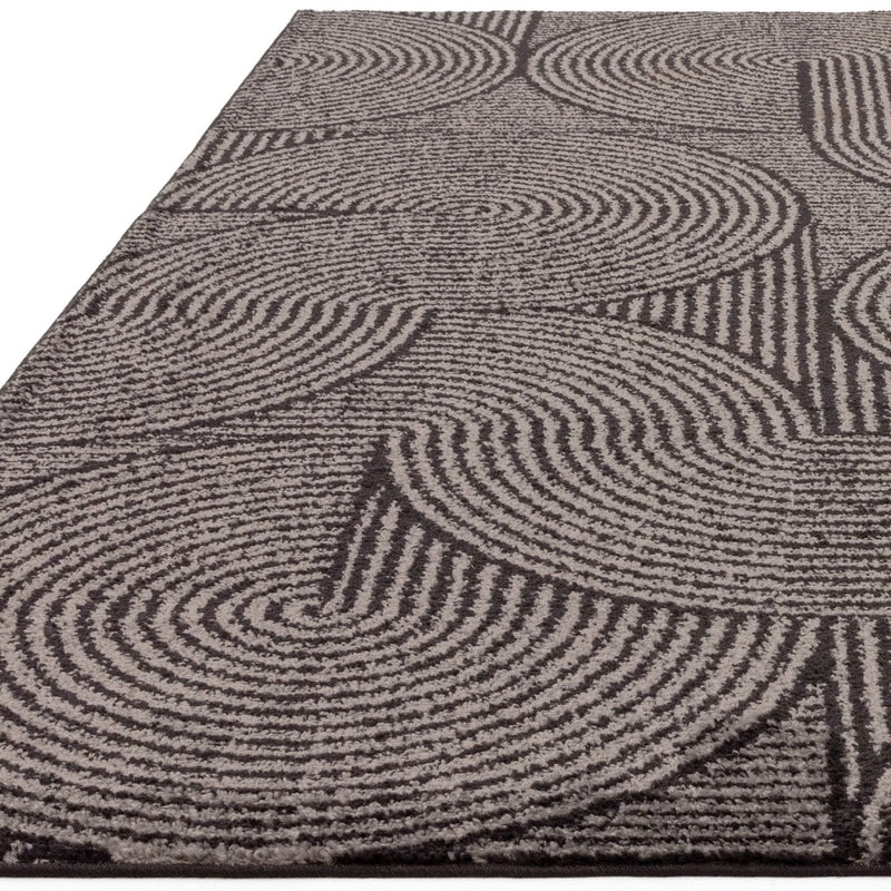 Atmacha Home & Living Rug Muse Charcoal Swirl MU01 - Monochrome - Modern Rug
