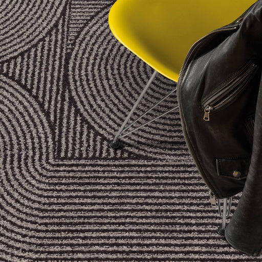 Atmacha Home & Living Rug Muse Charcoal Swirl MU01 - Monochrome - Modern Rug