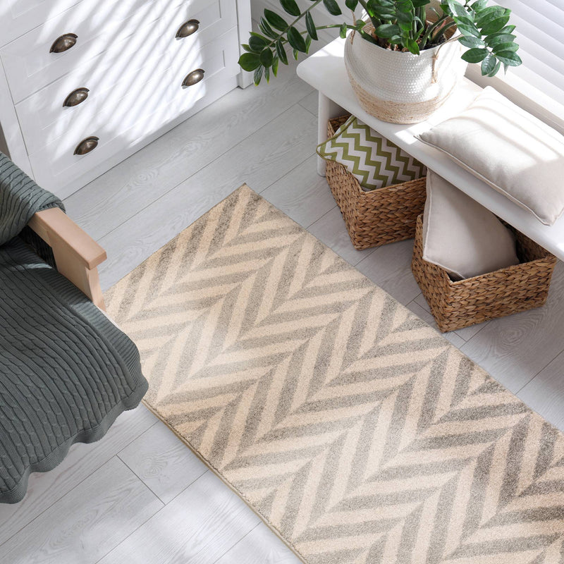 Atmacha Home & Living Rug Muse Grey Chevron MU07 - Yellow/Gold - Modern Rug