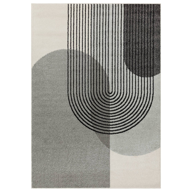Atmacha Home & Living Rug Muse Grey Retro MU14 - Grey/Silver - Modern Rug