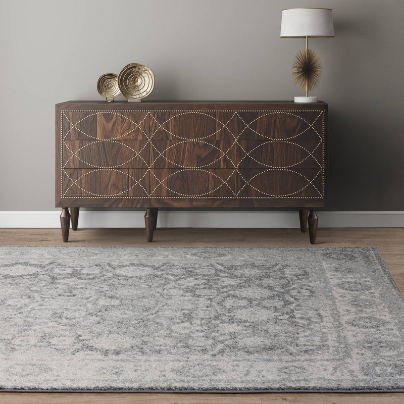 Atmacha Home & Living Rug Muse Heritage Grey MU27 - Grey/Silver - Modern Rug