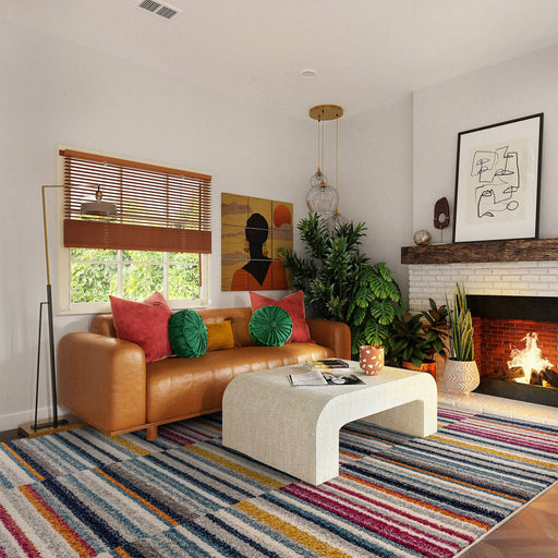 Atmacha Home & Living Rug Muse Multi-Coloured Stripe MU06 - Modern Rug