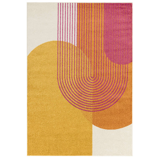 Atmacha Home & Living Rug Muse Orange Retro MU13 - Yellow/Gold - Modern Rug